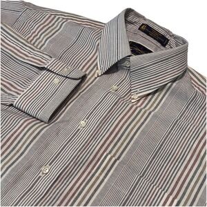 The Arrow Company Oxford Shirt Men 16 32/33 Striped Made In USA‎